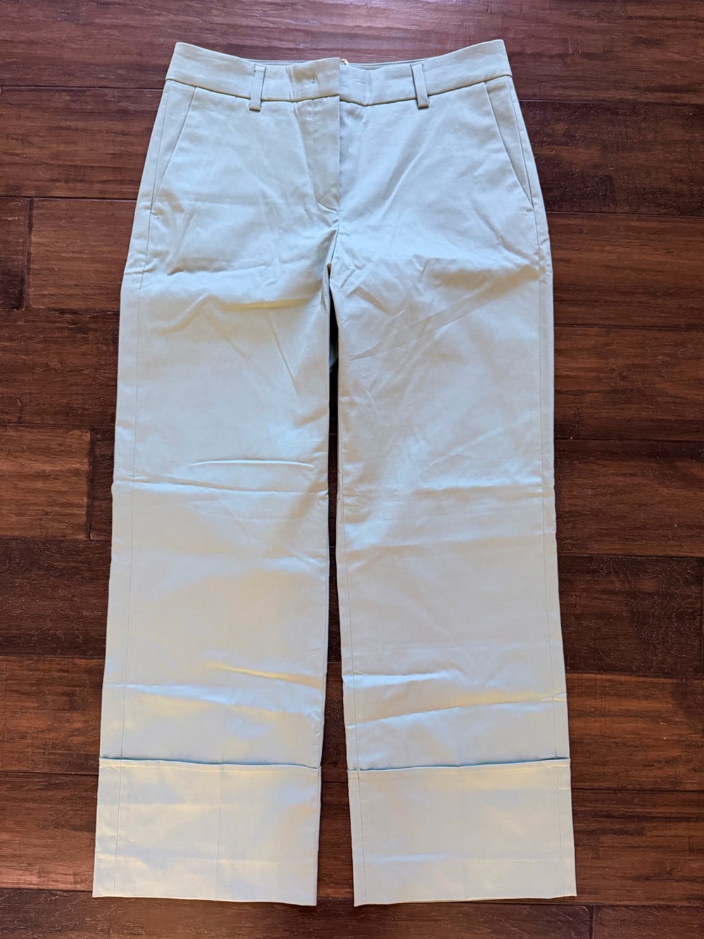 SEDUCTIVE Pants Made in Italy Smooth Soft Cotton Polin Cuff Pants Sz 34/2-4 NWT